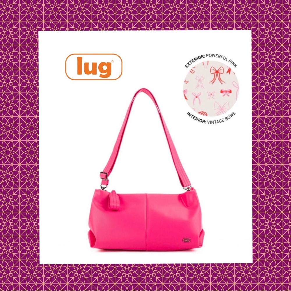Half Plunge Satin Luxe VL Crossbody Bag Powerful Pink